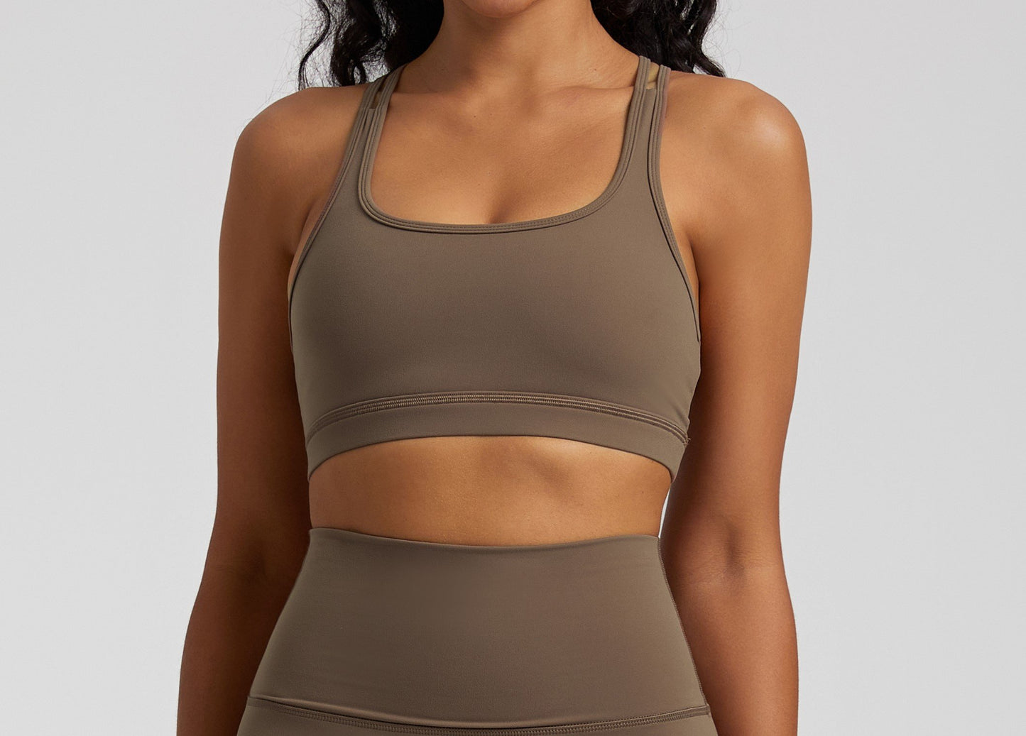 caramel brown hollow out racer