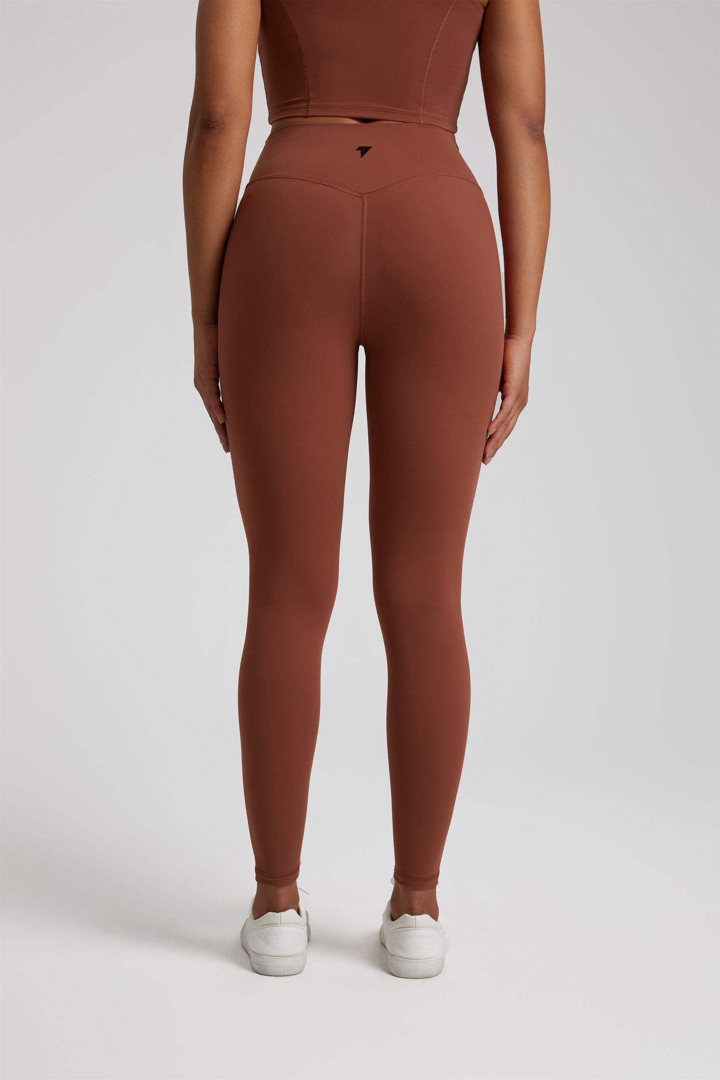 coffee red v-contour legging