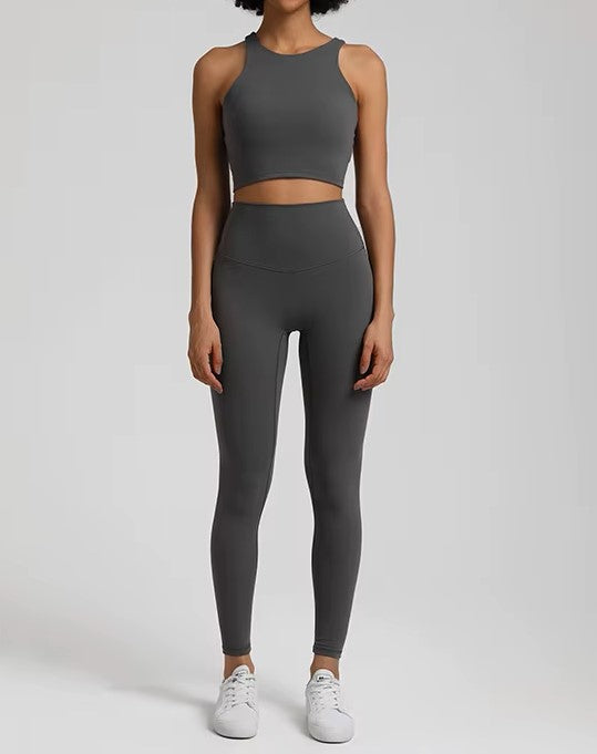 Dark Grey High Neck Set