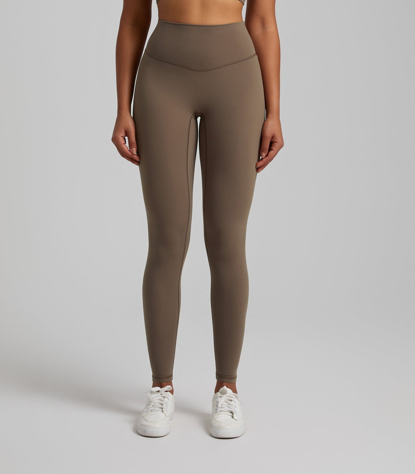 caramel brown v-contour legging