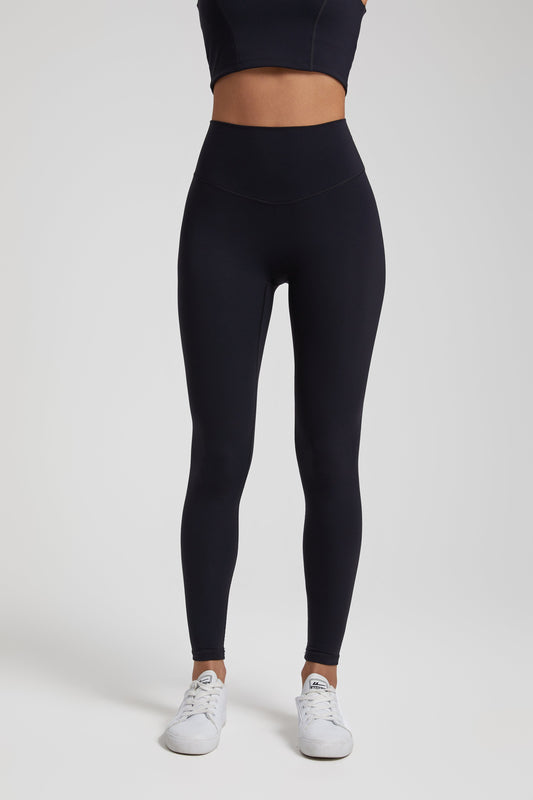 black v-contour legging