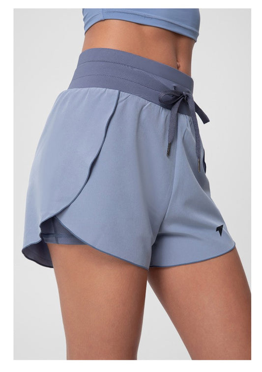 light blue high waist shorts