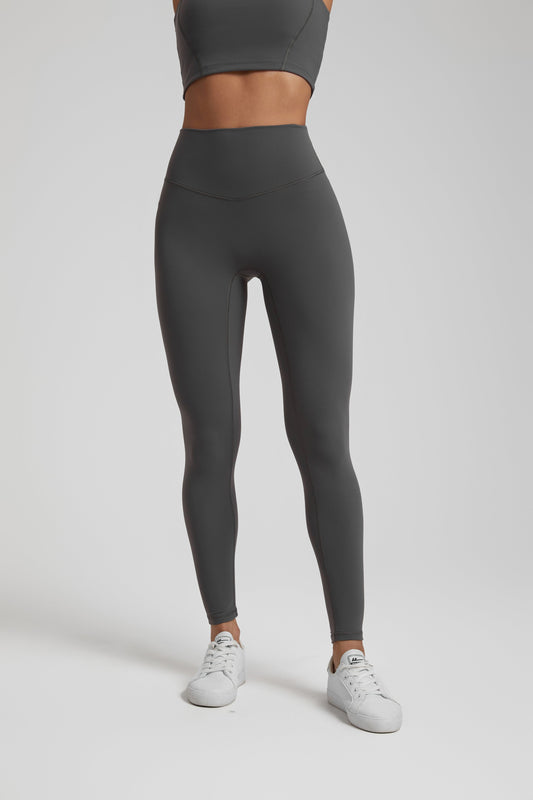 dark grey v-contour legging