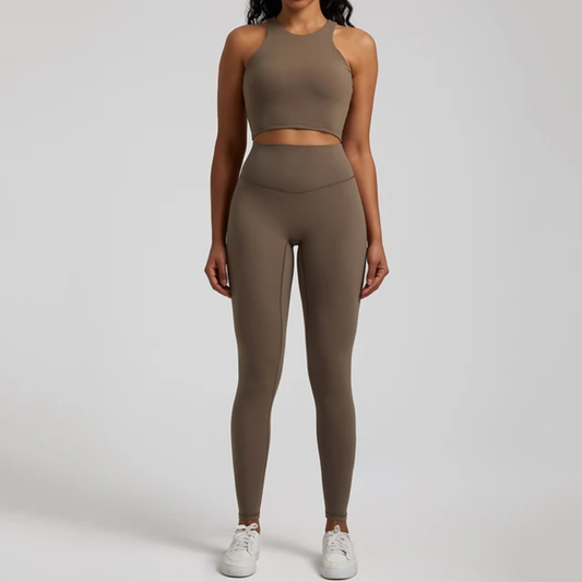 Caramel Brown high neck set